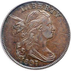 1807 S-271 R1 Comet Obverse PCGS graded AU58.