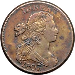 1807/6 S-273 R1 Large Overdate 7 over 6 F15.