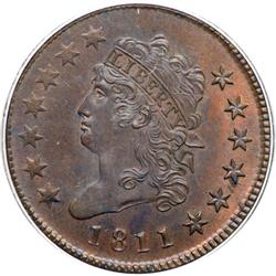 1811 S-287 R2 PCGS graded MS66 Red & Brown.