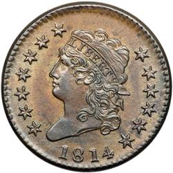 1814 S-294 R1 Crosslet 4 AU58.