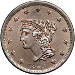 1840 N-3 R1 PCGS graded MS66 Brown.