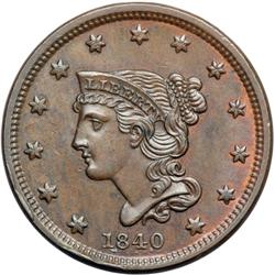 1840 N-4 R3 PCGS graded MS65 Brown.