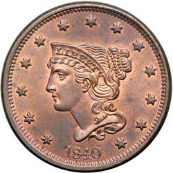 1840 N-6 R1 PCGS graded MS65 Red & Brown.