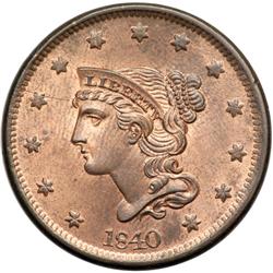 1840 N-6 R1 PCGS graded MS64 Red & Brown.