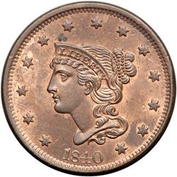1840 N-7 R3 PCGS graded MS64 Red & Brown.