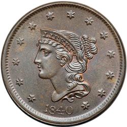 1840 N-10 R2 PCGS graded MS66 Brown.