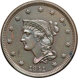 1841 N-3 R2 PCGS graded Genuine.