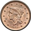 Image 1 : 1841 N-6 R1 PCGS graded MS64 Red & Brown.