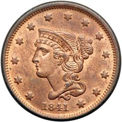1841 N-7 R2 PCGS graded MS63 Red & Brown.