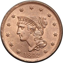 1842 N-6 R1 PCGS graded Genuine.