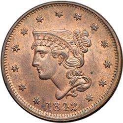 1842 N-7 R2 PCGS graded MS65 Brown.