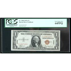 1935-A, $1 World War II Emergency Note. Hawaii.