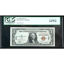 1935-A, $1 World War II Emergency Note. Hawaii.