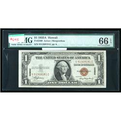 1935-A, $1 World War II Emergency Note. Hawaii.