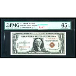 1935-A, $1 World War II Emergency Note. Hawaii.