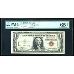 1935-A, $1 World War II Emergency Note. Hawaii.