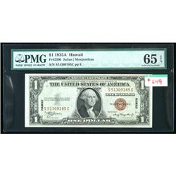 1935-A, $1 World War II Emergency Note. Hawaii.