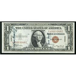 1935-A, $1 World War II Emergency Note. Hawaii Courtesy