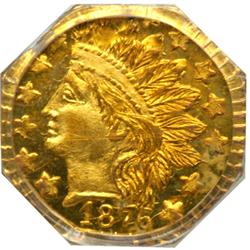 1876 Quarter Dollar Octagonal Indian. BG-799 PCGS MS64
