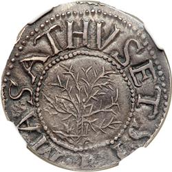 1652 Massachusetts Oak Tree Shilling Noe-4 Rarity-4