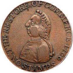 1766 Pitt Halfpenny Token Breen-251 PCGS graded XF45