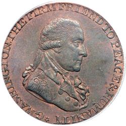1795 Washington Grate Halfpenny with Large Buttons Br