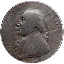(1795) Washington North Wales Halfpenny in Copper with