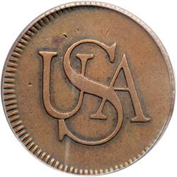 (1785) Bar Cent Breen-1145 PCGS graded AU55.