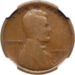 1909-S Lincoln 1C. VDB NGC VG8 BR