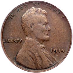 1914-D Lincoln 1C PCGS VF20