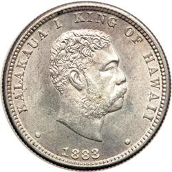 1883 Hawaiian Quarter Dollar MS63