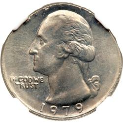 1979 Washington 25c Struck on 5c Planchet NGC MS65