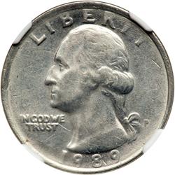1989-P Washington 25c Struck on 10c NGC MS61