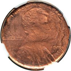 N/D Lincoln 1c Mint Error NGC MS64RD