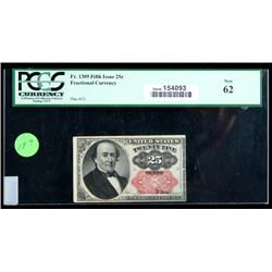 1874, 25c Fractional Currency. Fifth Issue, PCGS 62