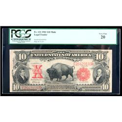 1901, $10 United States Note. Mule. PCGS Very Fine 20