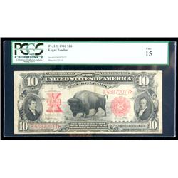 1901, $10 United States Note. PCGS Fine 15