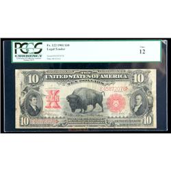 1901, $10 United States Note. PCGS Fine 12