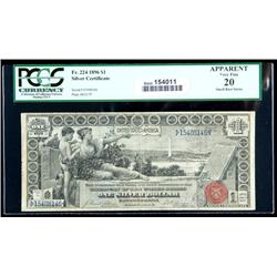 1896, $1 Silver Certificate. PCGS Apparent Very Fine 20