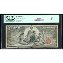 1896, $2 Silver Certificate. PCGS Good 6