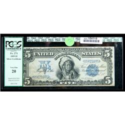 1899, $5 Silver Certificate. PCGS Very Fine 20