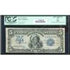 Image 1 : 1899, $5 Silver Certificate. PCGS Apparent Fine 12