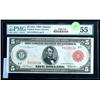 Image 1 : 1914, $5 Federal Reserve Note. Red Seal. PMG AU55EPQ
