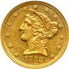 Image 1 : 1868 $5 Liberty NGC AU58