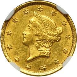 L1331 - 1853-C $1 Gold Liberty NGC MS63