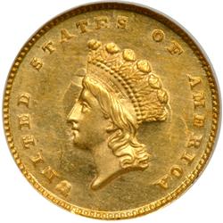 L1332 - 1855-D $1 Gold Indian NGC MS64