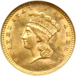 1859 $1 Gold Indian NGC MS63