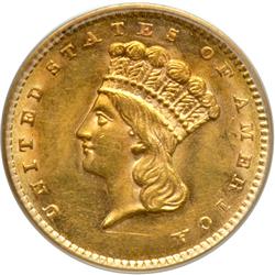 1860 $1 Gold Indian PCGS AU58