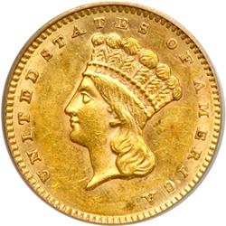 1862 $1 Gold Indian