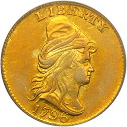 L1338 - 1796 $2.50 Bust. No Stars PCGS AU58